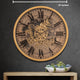 Phantom Dial Luxury Designer Watches Wall Clock For Living Room With Moving Gear Mechanism Buy Wall Clock Online - Medium (Gold) (Steel Body)