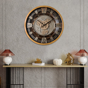 Svelte Seconds Wall Clock With Moving Gear Mechanism