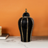 Elysian Garden Decorative Vase And Showpiece - Big (Black)