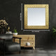 Square  Wall Mirror with Gold Border