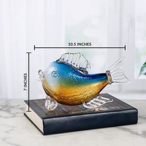 Marine Majesty Handblown Glass Fish Figurine & Decorative showpiece