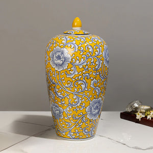 Floral Story Decorative Ceramic Vase And Showpiece - BIG