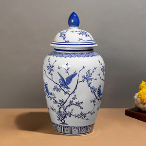 The Casablanca Chevron Decorative Ceramic Vase And Showpiece (white) - BIG