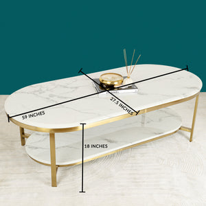 Whispering Essence Gold Coffee Table (STAINLESS STEEL)