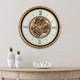 Suave Contemporary Round Wall Clock With Moving Gear Mechanism