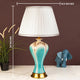 Gold Toned & Green Ceramic Lamp - Big