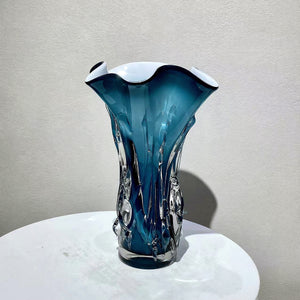 Ocean Flare Handblown Glass Vase & Decorative showpiece