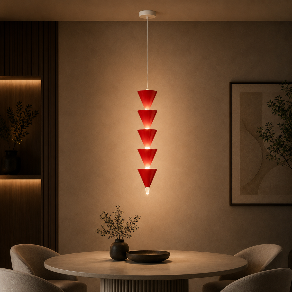 Rovena Ceiling Light For Home & Home Decoration Item - Red (Italian Designer Collection)