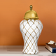 Golden Garden Ceramic Vase & Decorative Showpiece - Big