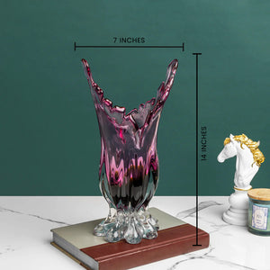 Lavendar Bliss Handblown Glass Decorative Vases and Showpieces