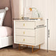 Classic Elegance Three-Drawer Cabinet & Bed Side Table (White)