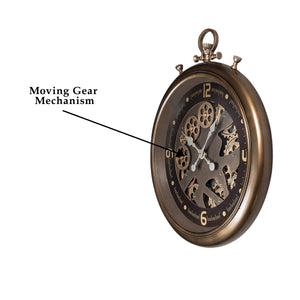 Temporal Trellis Wall Clock With Moving Gear Mechanism