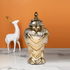 Golden Filigree Ceramic Vases & Decorative Showpiece - Small