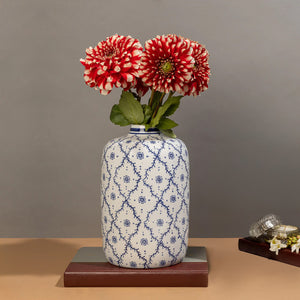 The Blue Sea Bed Decorative Ceramic Vase And Showpiece - Small