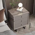 Classic Elegance Three-Drawer Cabinet & Bed Side Table (Gray)