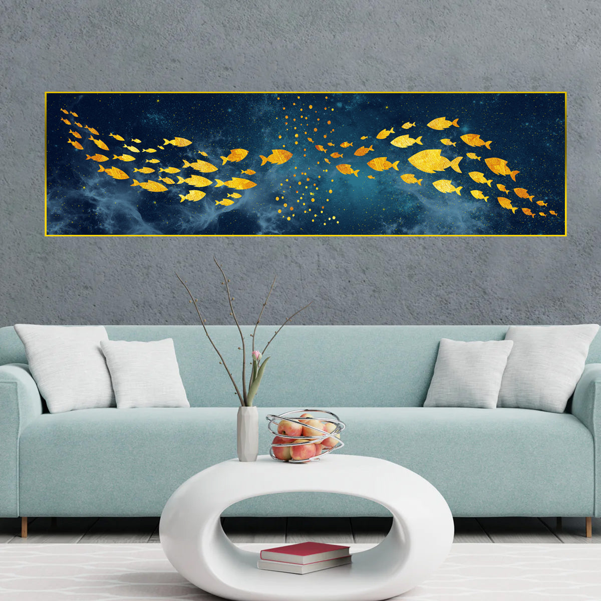 The Italian Azure Framed Canvas Wall Art