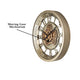 Epoch Elegance Designer Wall Clock With Moving Gear Mechanism