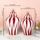 Ruby Wave Ceramic Vases & Decorative Showpiece - Set Of 2