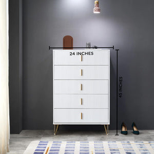 Classic Elegance Five-Drawer Cabinet