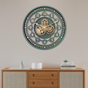 Chrono Verse Antique Wall Clock With Moving Gear Mechanism