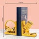 Golden Mic and Headphone Bookend