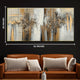 Gilded Illusions 100% Handmade Wall Painting