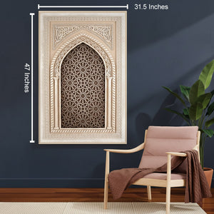 Eternal Heritage Door Hand painting painting for home Wall (With Outer Floater Frame) (47x31.5 Inches)