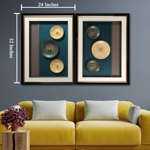 Serene Zenith Shadow Box Wall Decoration Piece - Pair