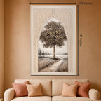 Pathway to Calm Hand painting painting for home Wall (With Outer Floater Frame) (47x31.5 Inches)