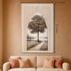Pathway to Calm Hand painting painting for home Wall (With Outer Floater Frame) (47x31.5 Inches)