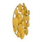 Muscat Circular Discs Metal Wall Art - Gold