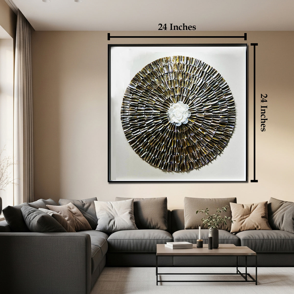 Oceanic Shell Shadow Box for Wall Decoration