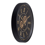 Midnight Dial Luxury Designer Wall clocks for the Home With Moving Gear Mechanism (Steel Body)