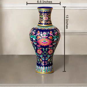 Palace Bloom Radiance Vase & Item for Home Decoration - Blue