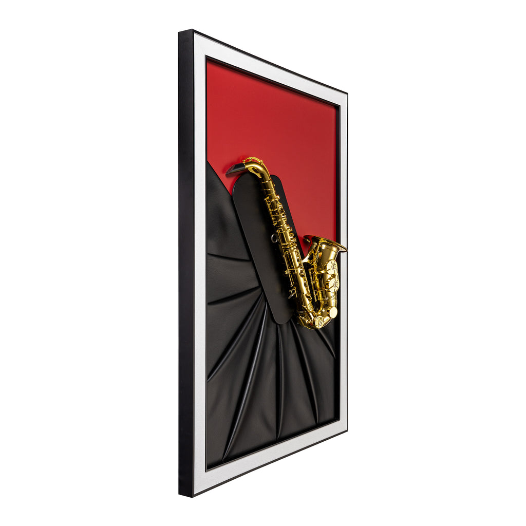 Saxophone Spotlight Pop Art Shadow Box Wall Decoration Piece