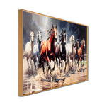 Triumph of The Seven Running Horse Crystal Glass Wall painting Bedroom