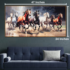 Triumph of The Seven Running Horse Crystal Glass Wall painting Bedroom