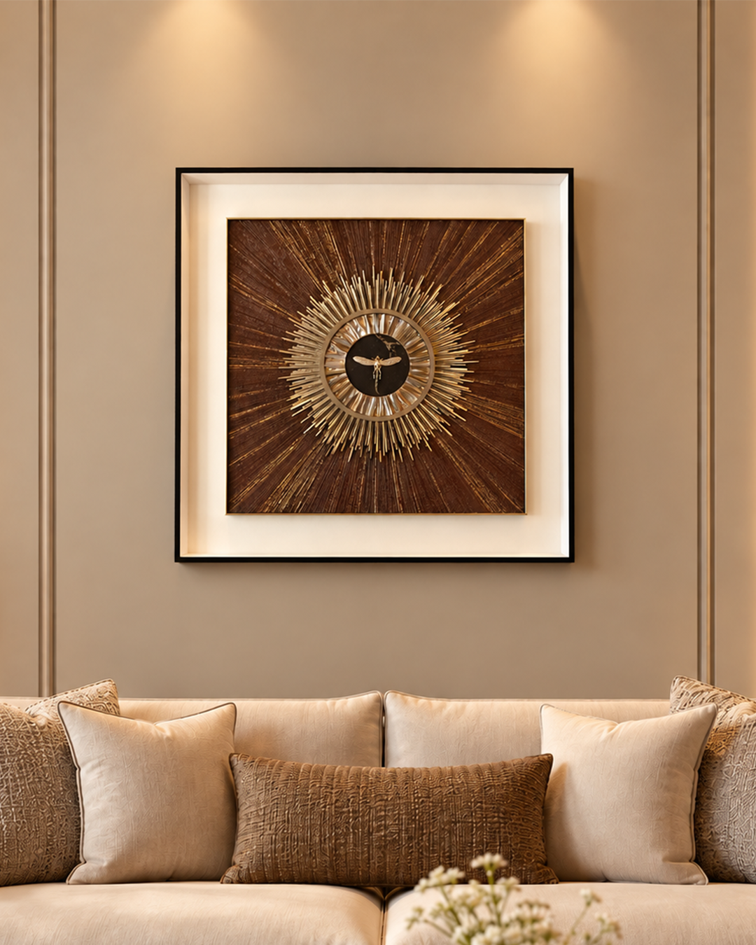 Solaris Dragonfly  Shadow Box for Wall Decoration & Wall Art