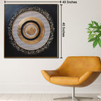 Golden Echoes Modern Wall Art (40 x 40 Inches)
