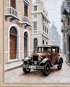Classic City Drive Hand painting for Home & Wall Decoration Item (With Outer Floater Frame) (47x31.5 Inches)