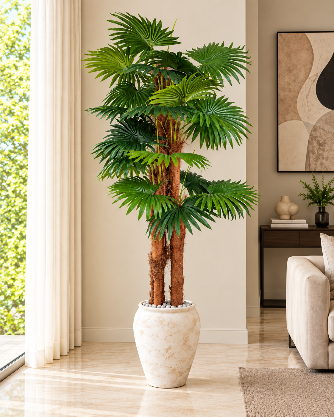Paradise Palm Artificial Indoor Plant For Home ( 5.9 Feet ) (Natural Feel)