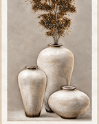 Botanical Elegance Hand painting for Home & Wall Decoration Item (With Outer Floater Frame) (47x31.5 Inches)