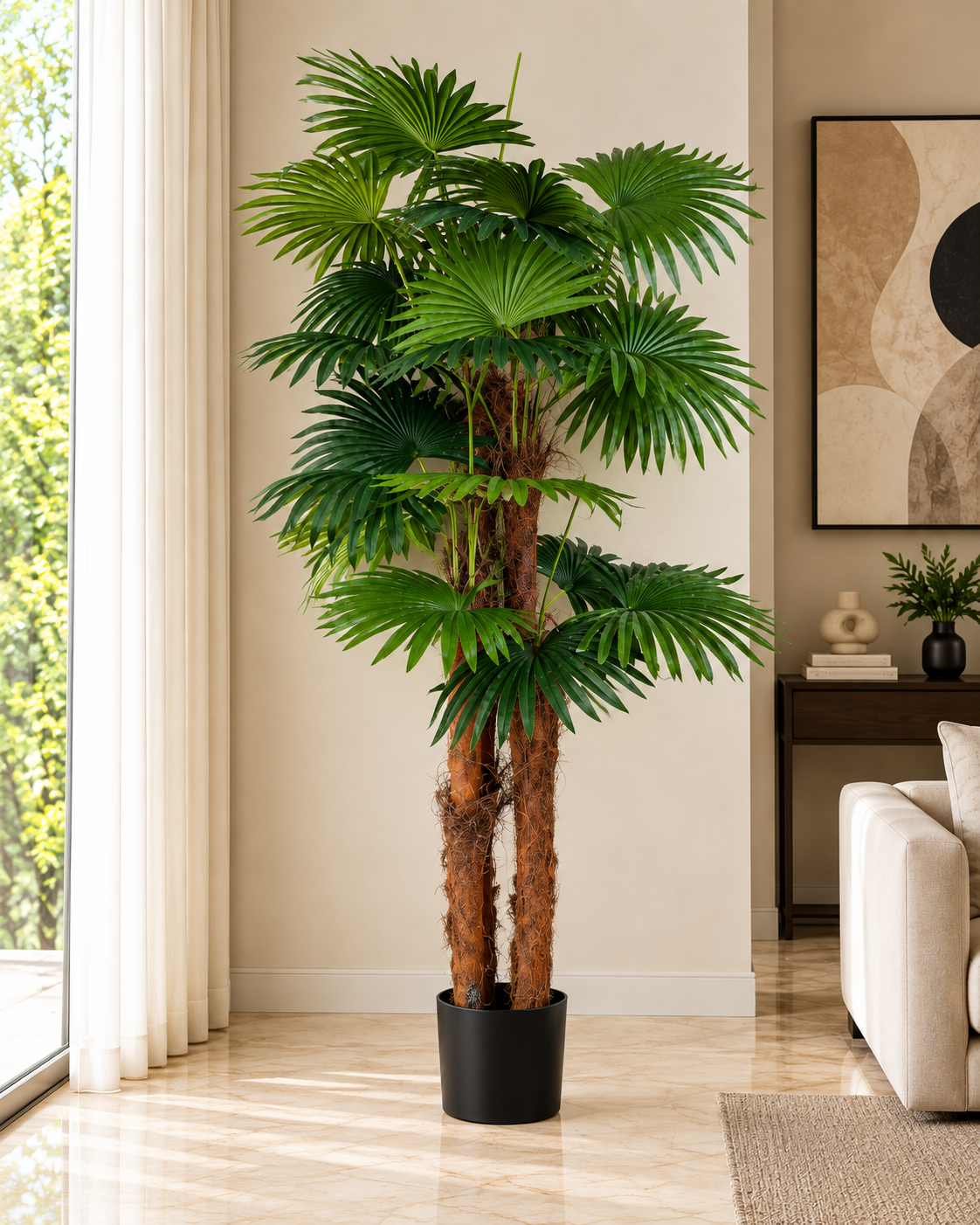 Paradise Palm Artificial Indoor Plant For Home ( 5.9 Feet ) (Natural Feel)