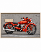 Royal Enfield Legacy Hand Painted Decorative Wall Paintings for Living Room