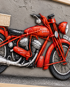 Royal Enfield Legacy Hand Painted Decorative Wall Paintings for Living Room