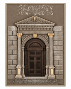 Timeless Entrance Hand painting for Home & Wall Decoration Item (With Outer Floater Frame) (47x31.5 Inches)