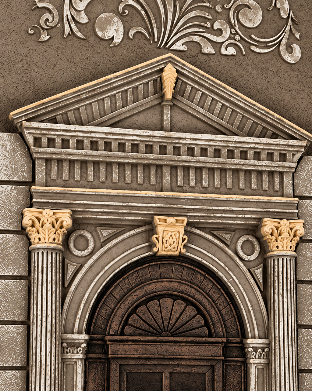 Timeless Entrance Hand painting for Home & Wall Decoration Item (With Outer Floater Frame) (47x31.5 Inches)