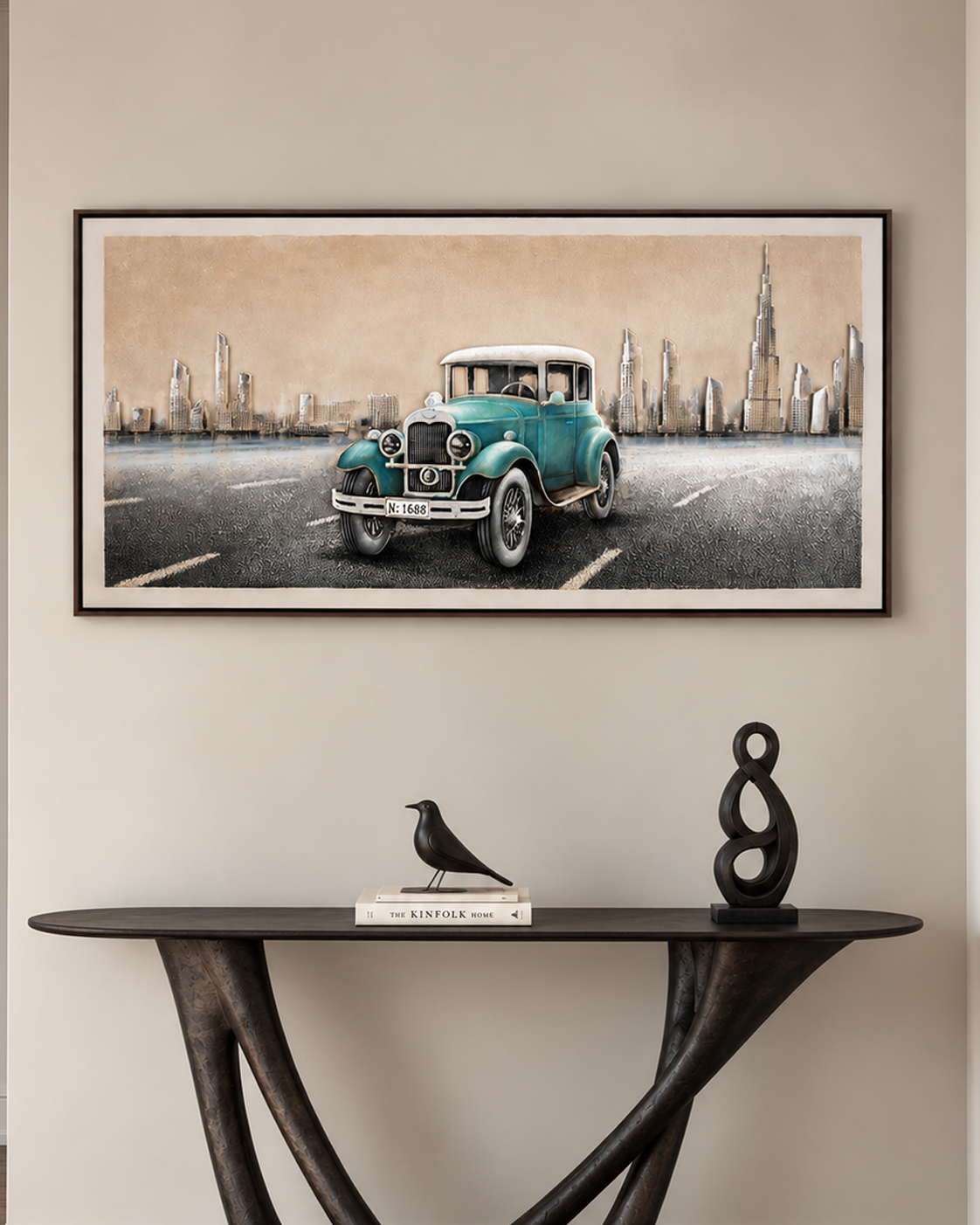 Classic Wheels Hand Painted Decorative Wall Paintings for Living Room