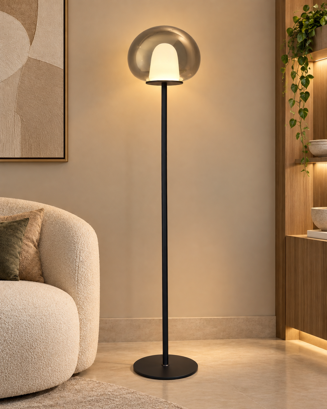 Luna Dome Designer Floor Lamp For Home & Item for Home Decoration (Italian Designer Collection)