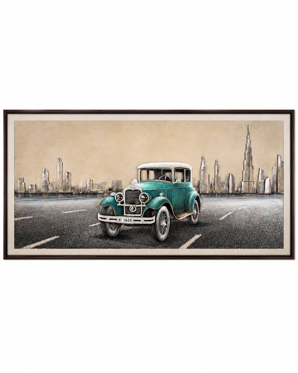 Classic Wheels Hand Painted Decorative Wall Paintings for Living Room